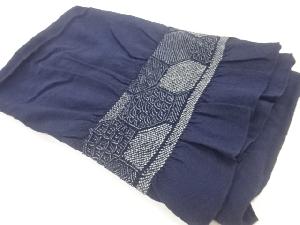 正絹　絞り亀甲に青海波模様男物兵児帯